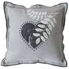 Image de Enjoy Home - Coussin imprimé coeurs Epicéa - 40 x 40 cm - Gris - Epicéa