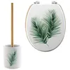 Image de Douceur d'intérieur - Abattant et brosse WC Varadero - Blanc et vert - Varadero Douceur d'intérieur
