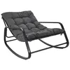 Image de The Home Deco Factory - Fauteuil à bascule Manda - Noir - Manda