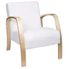 Image de The Home Deco Factory - Fauteuil de salon en bouclette Stavern - Blanc - Stavern