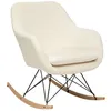 Image de Atmosphera - Fauteuil à bascule en bouclette OLMETO - Blanc - OLMETO
