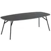 Image de Toilinux - Table basse allongée bois et métal HALDOR - Gris foncé - HALDOR