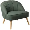 Image de Atmosphera - Fauteuil en velours et pieds en bois NAOVA - Vert - Naova