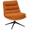 Image de Atmosphera - Fauteuil pivotant en tissu et pieds métal HARPER - Terracotta - Harper