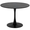 Image de Atmosphera - Table à manger ronde en bois pour 4 personnes ELIAS - Noir - ELIAS