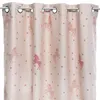 Image de Atmosphera - Rideau occultant imprimé licorne - 140 x 250 cm - Rose