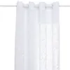 Image de Atmosphera - Voilage à motif fleuri LAZI - 140 x 240 cm - Blanc - Lazi