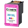 Image de COMETE - 301XL - 1 Cartouche d'encre Compatible HP 301 XL - 1 Couleur - Marque française