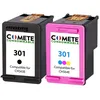 Image de COMETE - 301 - 2 Cartouches d'encre Compatibles HP 301 - 1 Noir et 1 Couleur - Marque française