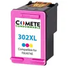 Image de COMETE - 302XL - 1 Cartouche d'encre Compatible HP 302XL - Couleur - Marque française