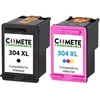 Image de COMETE - 304XL - Pack de 2 Cartouche d'encre compatibles avec HP 304 XL - Marque française