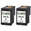 Image de COMETE - 304XL - 2 Cartouches d'encre compatibles avec HP 304XL - Noir - Marque française