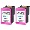 Image de COMETE - 304XL - 2 Cartouches d'encre compatibles avec HP 304 XL - Couleur - Marque française