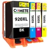Image de COMETE - 920XL - 4 Cartouche d'encre compatibles avec HP 920XL - Marque française