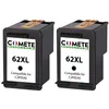 Image de COMETE- 62XL - 2 Cartouches d'encre compatibles avec HP 62 XL - Noir - Marque française