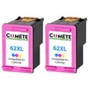 Image de COMETE- 62XL - 2 Cartouches d'encre compatibles avec HP 62XL - Couleur - Marque française