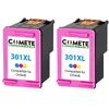 Image de COMETE - 301XL - 2 Cartouches d'encre Compatibles HP 301 XL - Couleur - Marque française