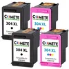 Image de COMETE - 304XL - 4 Cartouches compatibles pour HP 304 XL - Noir/Couleur - Marque française