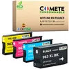 Image de COMETE - 963XL - 4 Cartouches d'encre compatible avec HP 963 XL pour HP Officejet PRO - Marque Française
