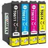Image de COMETE - T0615 - 4 Cartouches d'encre Compatible EPSON T061 - Marque française