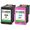 Image de COMETE - 304 - 2 Cartouches d'encre Compatible avec HP 304 - sans Niveau d'encre - Marque française