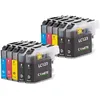 Image de COMETE - LC123 - 10 Cartouches d’Encre Compatible Brother LC123 LC123XL - Noir et Couleur
