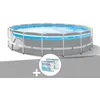 Image de Kit piscine tubulaire Intex Prism Frame Clear Window ronde 4,88 x 1,22 m + 6 cartouches de filtration