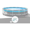 Image de Kit piscine tubulaire Intex Prism Frame Clear Window ronde 4,88 x 1,22 m + Kit d'entretien