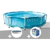 Image de Kit piscine tubulaire Intex Metal Frame Ocean ronde 3,05 x 0,76 m + Bâche de protection + Bâche à bulles