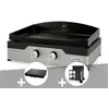 Image de Plancha gaz Signature Allure 260 Duo + Couvercle de protection + Desserte - Le Marquier