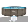 Image de Piscine tubulaire Summer Waves Active Frame Pool ronde effet rotin 4,57 x 1,06 m + 6 cartouches de filtration