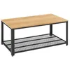 Image de Table basse industrielle JACKY Chêne clair Médium MDF 106,2x45x60,2cm
