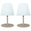 Image de 2 Lampes de table sans fil TWINS Sable H16cm