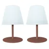 Image de 2 Lampes de table TWINS Terracotta H16cm