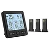Image de Neoteck station météo sans fil avec 3 capteurs extérieurs thermomètre hygromètre numérique intérieur/extérieur avec étalonnage température/humidité al