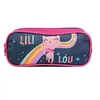 Image de BAGTROTTER Trousse scolaire 2 compartiments Lili Lou Bleue Arc en ciel