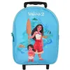 Image de Bagtrotter - Vaiana - Disney - Sac à Dos Scolaire à Roulettes - Bleu - 1 Compartiment Zippé - Bretelles Matelassées - 25x12x32cm - Matière Polyester - Sac à Dos Scolaire Maternelle