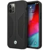 Image de BMW Étui BMHCP12LRSCSK iPhone 12 Pro Max 6,7" czarny/black hardcase Leather Perforate Sides (Apple iPhone 12 Pro Max), Coque pour téléphone portable, Noir