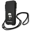 Image de Karl Lagerfeld Sac à main KLHCP12LOPHKMK 6,7" juoda (Apple iPhone 12, Realme 12 Pro+), Coque pour téléphone portable, Noir
