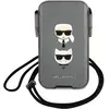 Image de Karl Lagerfeld Torebka KLHCP12LOPHKCG 6,7" szary/grey hardcase Saffiano Ikonik Karl&Choupette Head (Universel), Coque pour téléphone portable, Gris