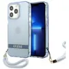 Image de Guess GUHCP13LHTSGSB iPhone 13 Pro / 13 6,1" niebieski/blue hardcase Translucent Stap (Apple iPhone 13 Pro), Coque pour téléphone portable, Bleu