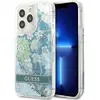 Image de Guess GUHCP13LLFLSN iPhone 13 Pro / 13 6,1" zielony/green hardcase Fleur liquide pailleté (Apple iPhone 13 Pro), Coque pour téléphone portable, Vert