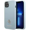 Image de Guess GUHCP13SPS4MB iPhone 13 mini 5,4" niebieski/blue hardcase Saffiano 4G Small Metal Logo (Apple iPhone 13 mini), Coque pour téléphone portable, Bleu