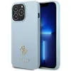 Image de Guess GUHCP13LPS4MB iPhone 13 Pro / 13 6,1" niebieski/blue hardcase Saffiano 4G Small Metal Logo (Apple iPhone 13, Apple iPhone 13 Pro), Coque pour téléphone portable, Bleu