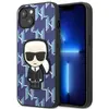 Image de Karl Lagerfeld iPhone 13 6.1 Monogram Ikonik (Apple iPhone 13), Coque pour téléphone portable, Bleu