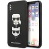 Image de Karl Lagerfeld KLHCPXSAKICKCBK iPhone X/XS czarny/black étui rigide Saffiano Karl&Choupette Head (Apple iPhone X, Apple iPhone XS), Coque pour téléphone portable, Noir