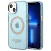 Image de Guess GUHMP13MHTCMB iPhone 13 6,1" niebieski/blue étui rigide Gold Outline Translucent MagSafe (Apple iPhone 13), Coque pour téléphone portable, Bleu
