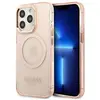 Image de Guess GUHMP13LHTCMP iPhone 13 Pro / 13 6,1" ró owy/pink étui rigide Gold Outline Translucent MagSafe (Apple iPhone 13 Pro), Coque pour téléphone portable, Transparent, Or, Pink