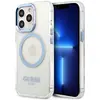Image de Guess GUHMP13LHTRMB iPhone 13 Pro / 13 6,1" étui rigide bleu/niébieski en métal Outline Magsafe (Apple iPhone 13 Pro), Coque pour téléphone portable, Bleu