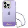 Image de Guess GUHCP14LHGCOHU iPhone 14 Pro 6,1" fioletowy/pourpre hardcase Translucent Pearl Strap (Apple iPhone 14 Pro), Coque pour téléphone portable, Violet